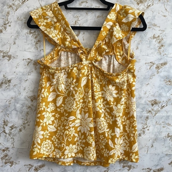 LC Lauren Conrad Floral Ruffled Sleeve Top l SIZE S - Picture 5 of 10